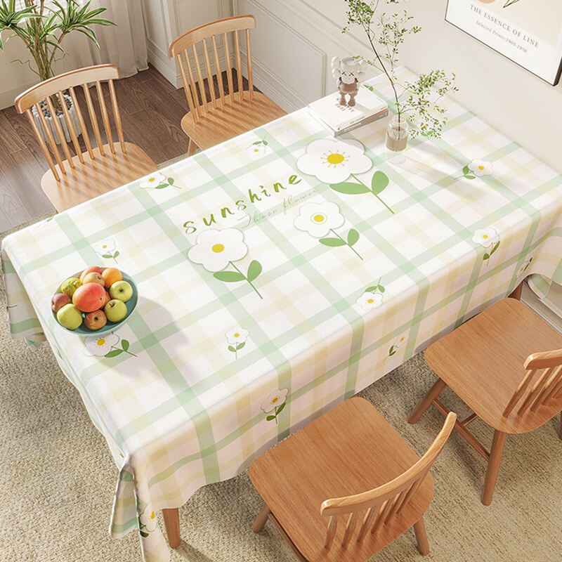小清新桌布防水防油免洗PVC塑料台布餐桌布北欧长方形茶几桌布