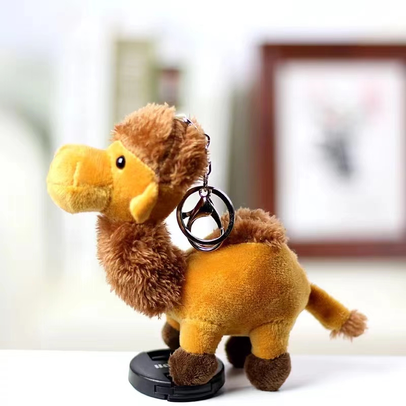 敦煌骆驼钥匙扣绒布手工包链工艺骆驼挂饰摆件儿童旅游纪念小礼品