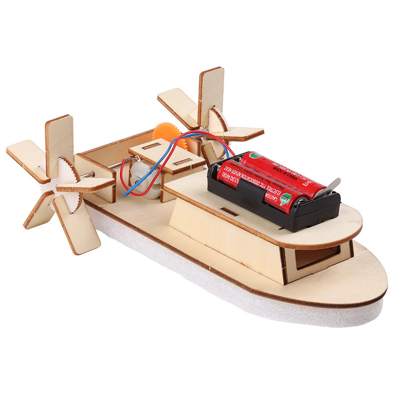 小学生科学实验智星号电动明轮船制作创意手工儿童益智拼科教教具