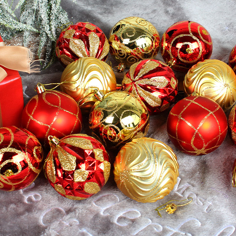 港之恋圣诞装饰球挂件 创意diy套装彩绘吊球节日橱窗彩球派对挂饰