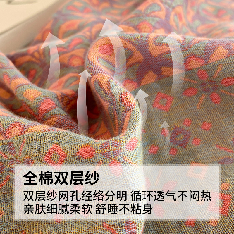 品牌全棉床单件加厚100纯棉双层纱布老式1米5被独2024年新款高端