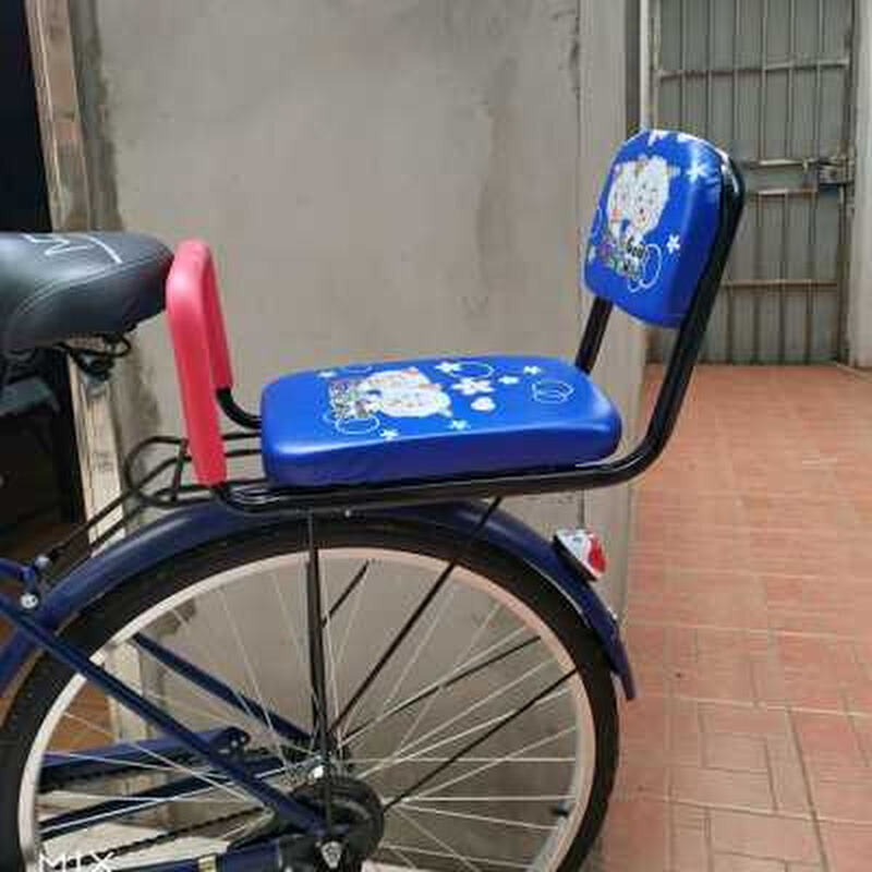 优质加厚加大自行车电动车儿童后置座椅带护栏小孩单车安全后坐垫