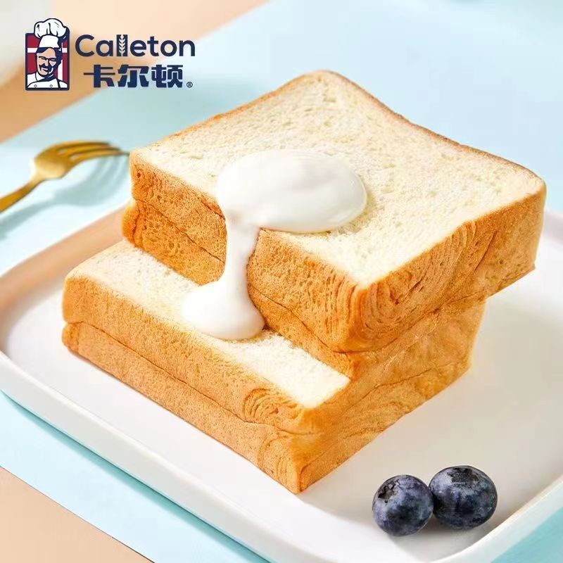 卡尔顿水牛乳方块厚切吐司面包早餐零食手撕切片儿童营养蛋糕整箱