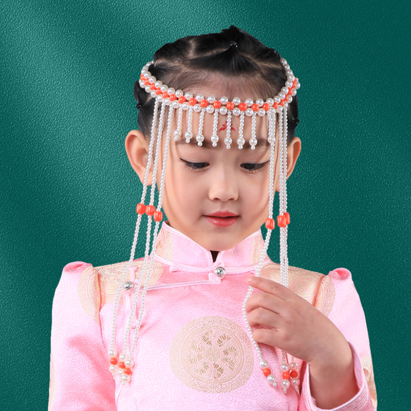 儿童女蒙古头饰高端私人定制复古少数民族风元素发箍发带演出饰品