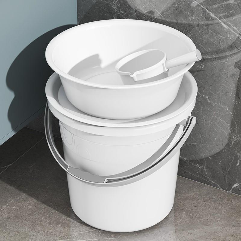 加厚水桶家用多功能学生宿舍手提洗衣洗澡桶大容量圆形带盖储水桶