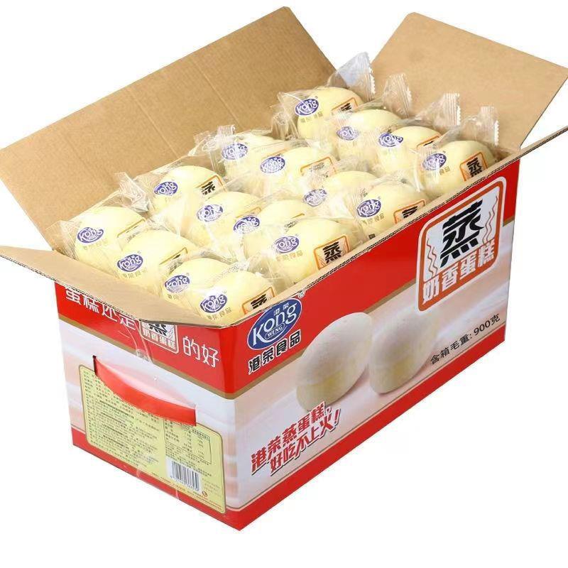 @新疆包邮西藏港荣蒸蛋糕奶香味整箱面包早餐儿童营养休闲食品小