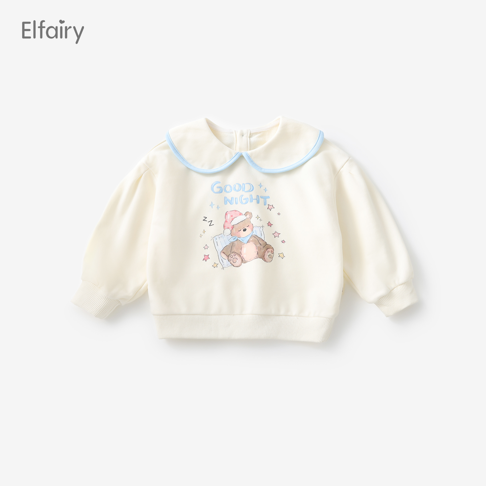Elfairy女童卡通卫衣宝宝春装儿童长袖T恤衫婴儿衣服小童上衣洋气
