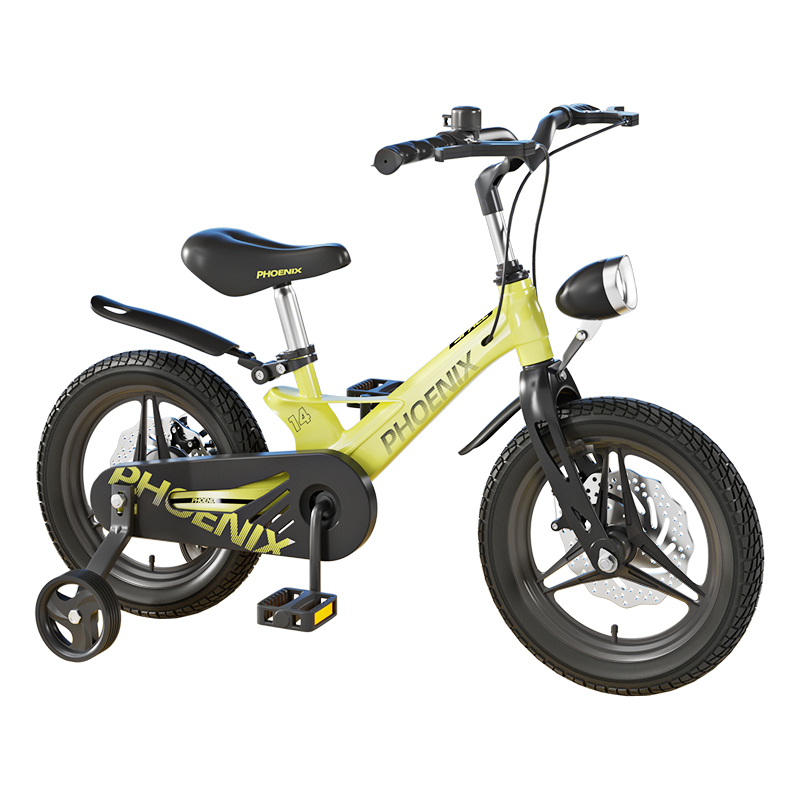 凤凰儿童自行车男孩女孩3-4-6-8-10岁小孩脚踏单车镁合金童车新款