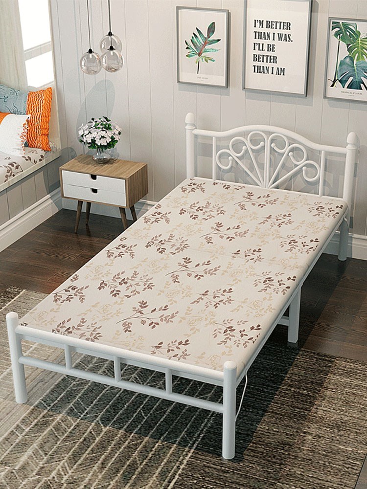 家用儿童单双人1.2米折叠床小户型成人1.5铁艺组装加粗午休简易床
