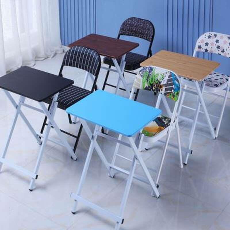 儿童可折叠简易书桌学习桌家用写作业课桌套装学生桌椅写字台桌子