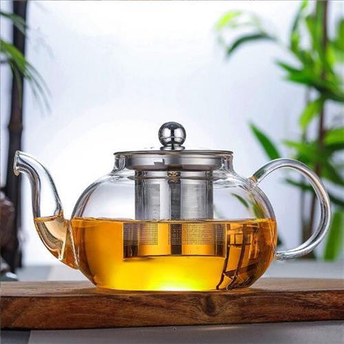 耐高温玻璃茶壶不锈钢过滤泡茶壶钢漏壶大小容量家用茶具套装直销