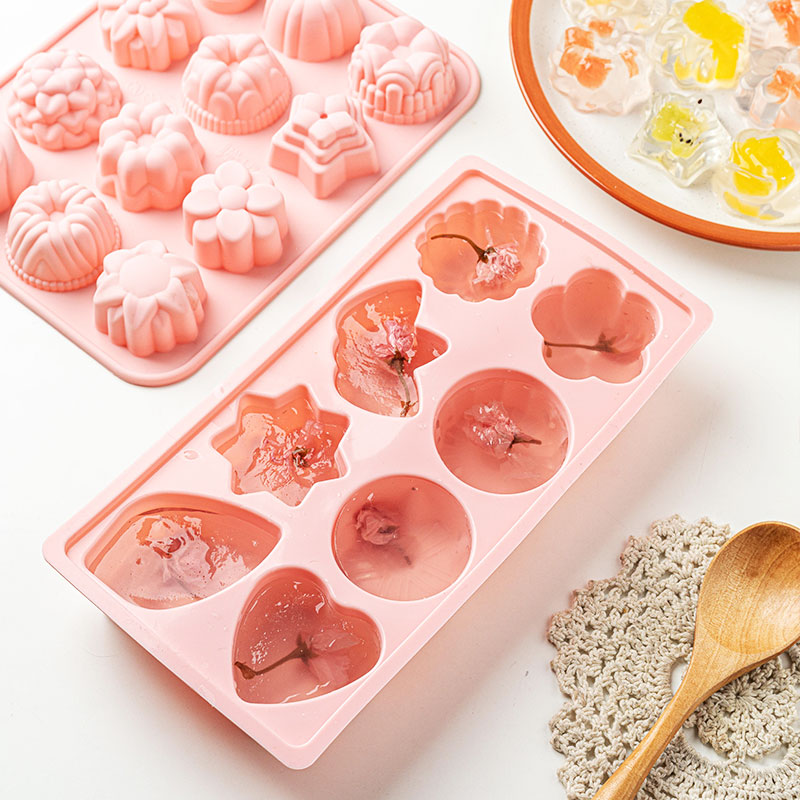 果冻白凉粉硅胶模具可爱手工儿童自制巧克力布丁蒸糕烘焙家用模具