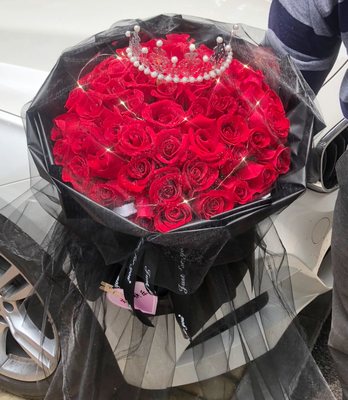 鲜花速递同城表白99朵红玫瑰花束礼盒湛江清远肇庆梅州情人节送花