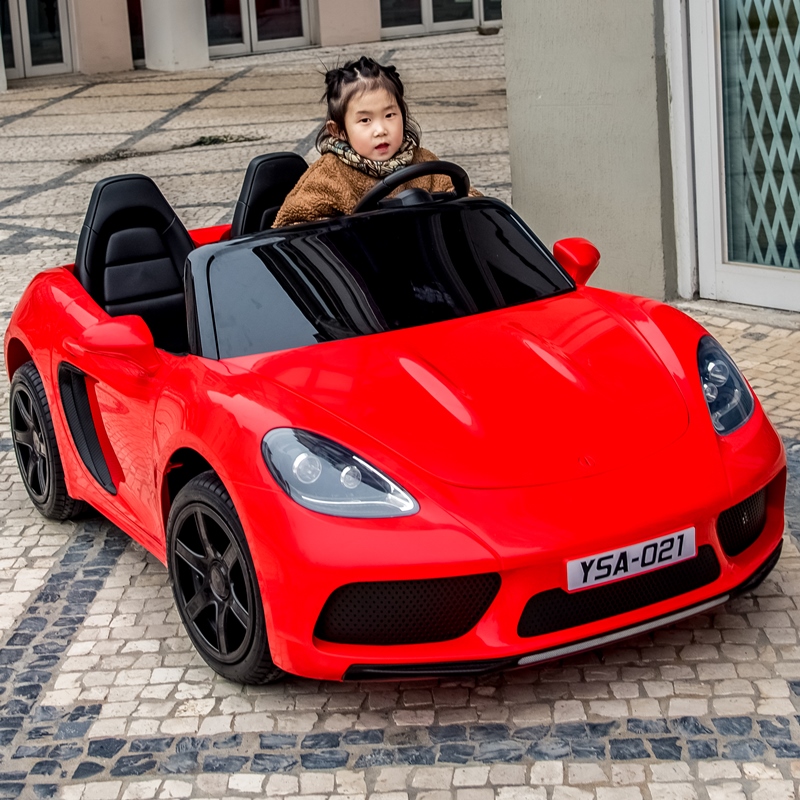新款双人座儿童电动车可坐大人四4轮遥控汽车宝宝车亲子玩具车超