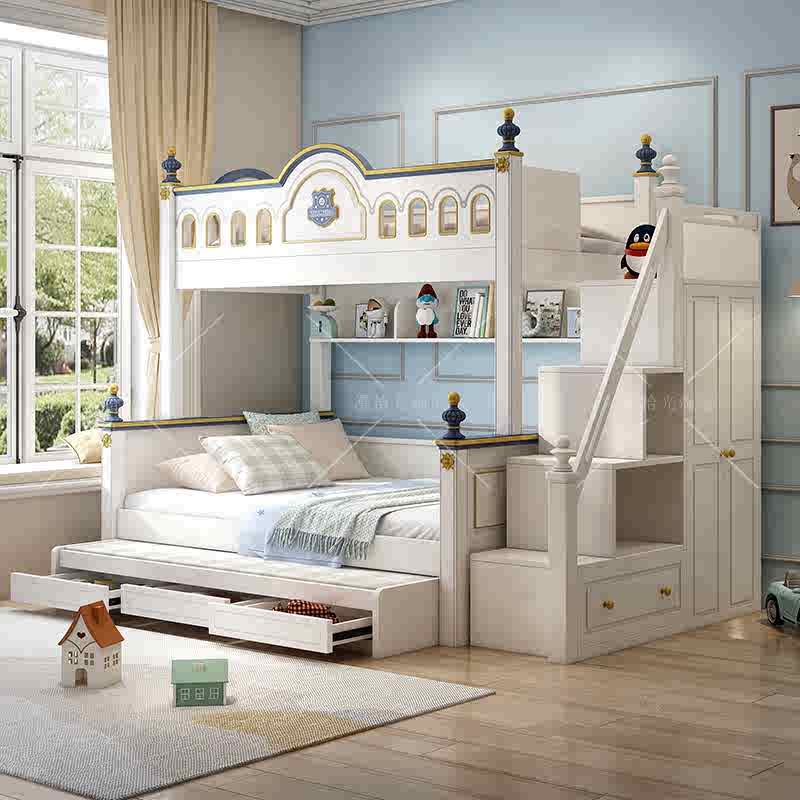 儿童床上下铺双层两层床上下床男孩小户型高低床木床子母床双人床