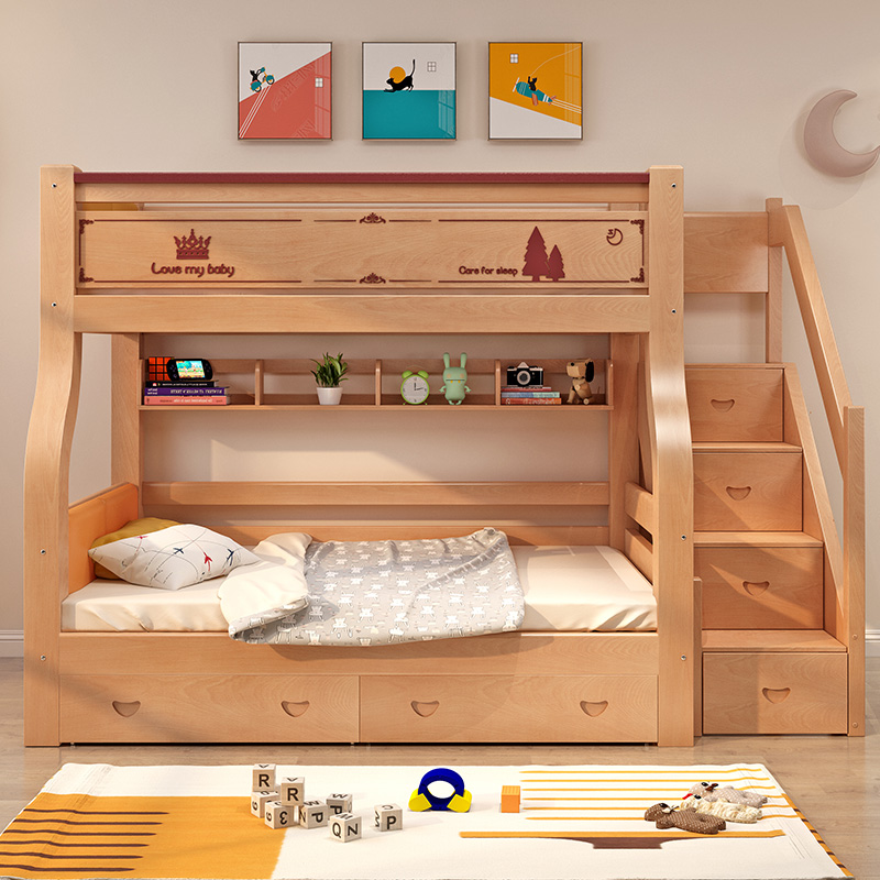 全实木上下铺双层床橡胶木床子母床儿童床高低床双层床两层上下床