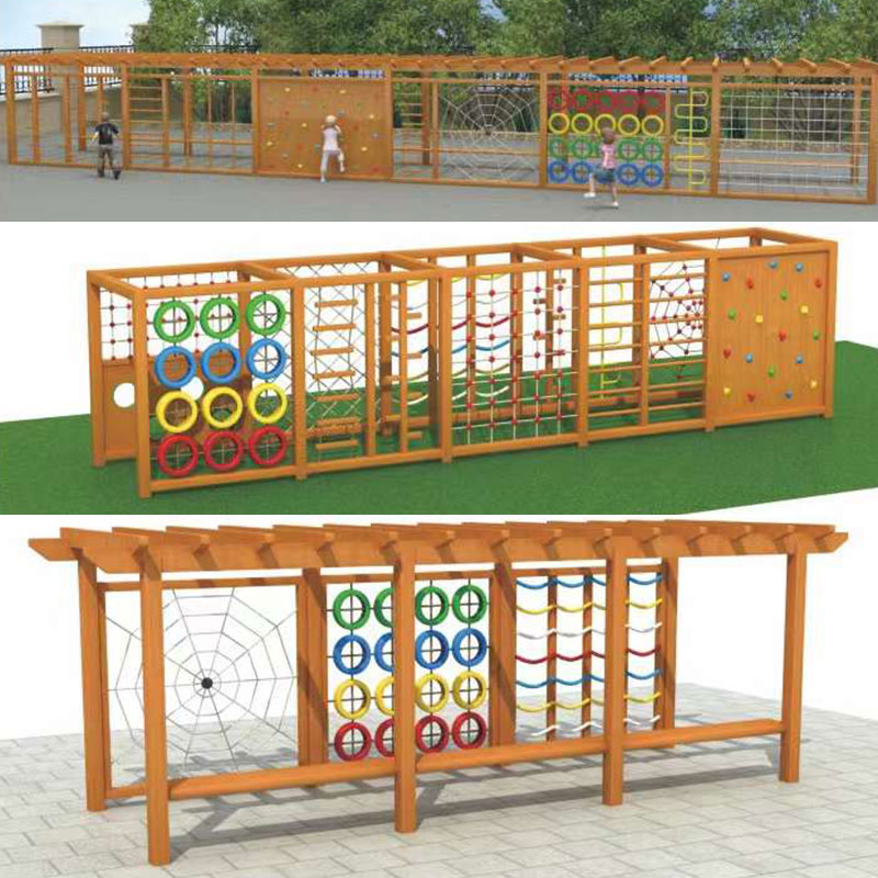 幼儿园户外攀爬架组合游乐设备大型拓展训练架厂家规划设计定做