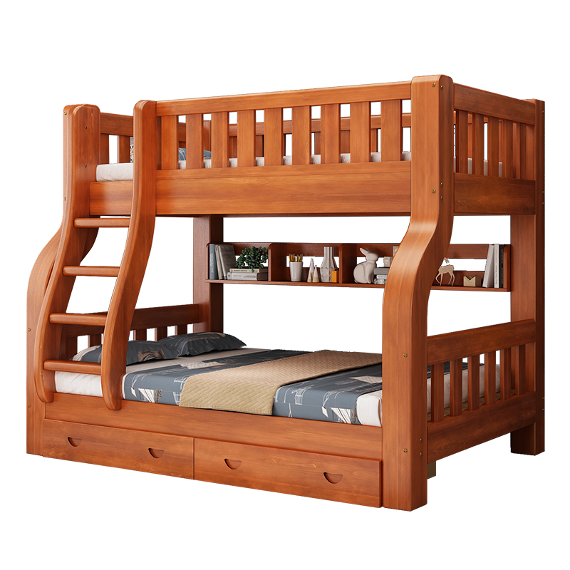推荐上下铺双层床高低床全实木子母床多功能两层组合儿童床上下床