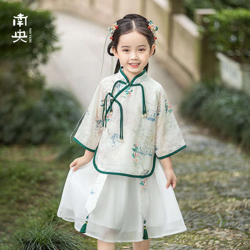短童汉服女装套袖夏季薄款儿童中国风童装超仙古装小女孩唐装演出
