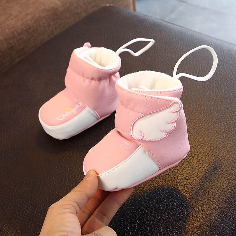 冬天婴儿鞋子秋冬季款加绒加厚0一1岁新生儿宝宝学步棉鞋软底防掉