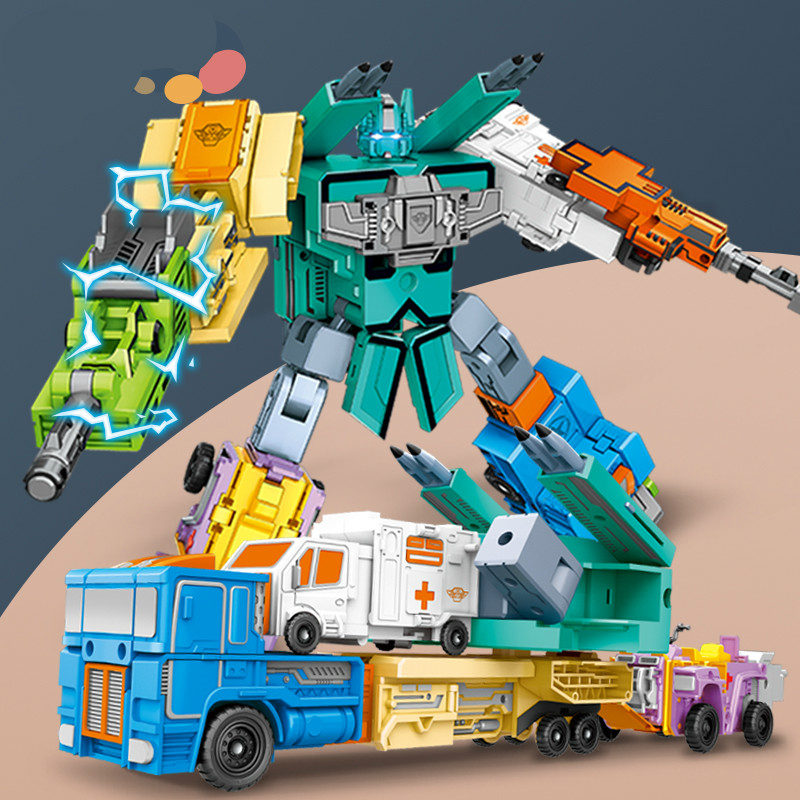 数字合体变形玩具益智机器人6小男孩3金刚套装4恐龙字母5儿童10岁