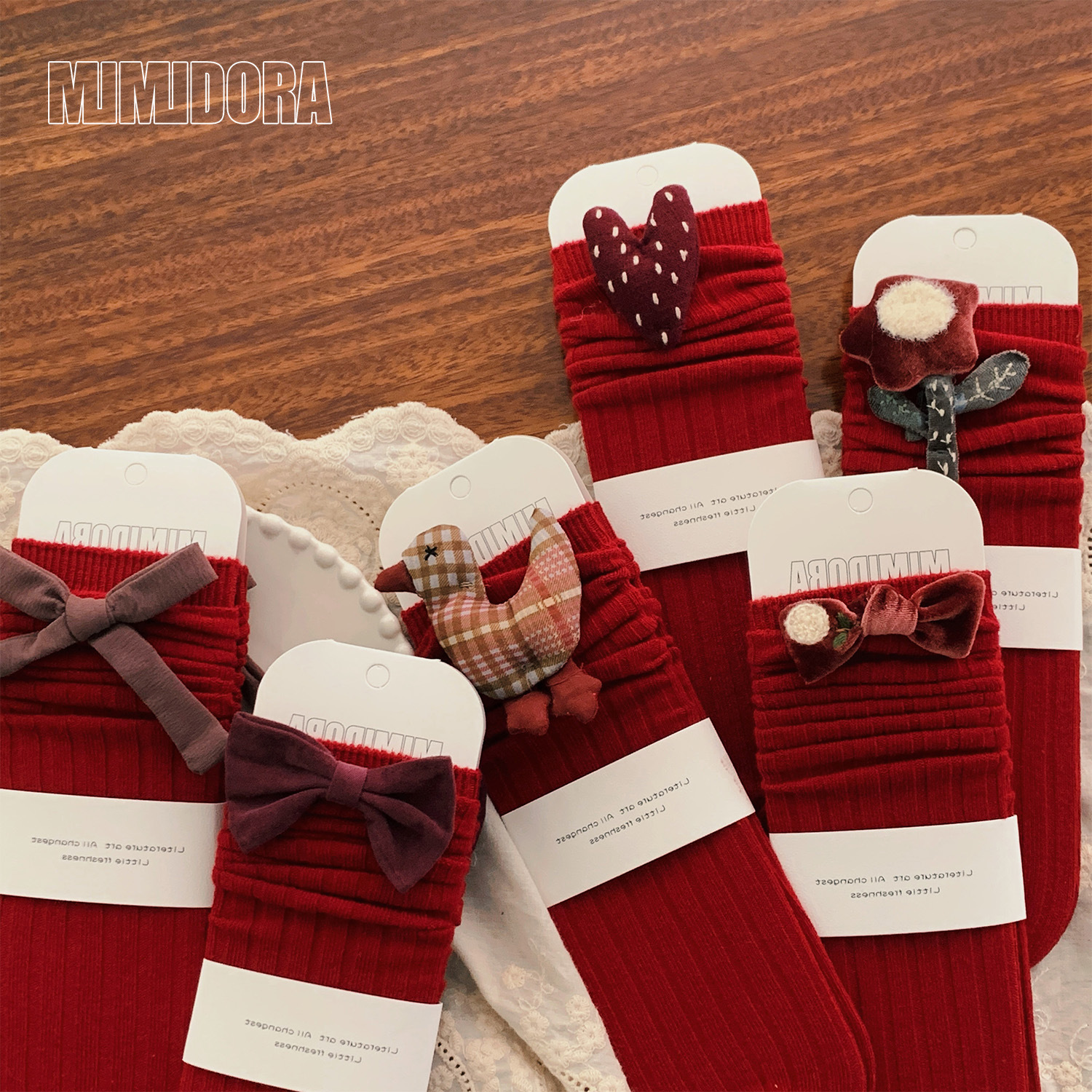 新年红色圣诞节女童可爱长筒袜婴儿宝宝A类无骨棉袜儿童袜小腿袜