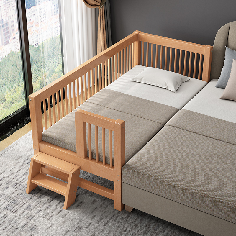 推荐平接床拼接成人榉木拼接床儿童床实木婴儿床加宽拼接大床小孩
