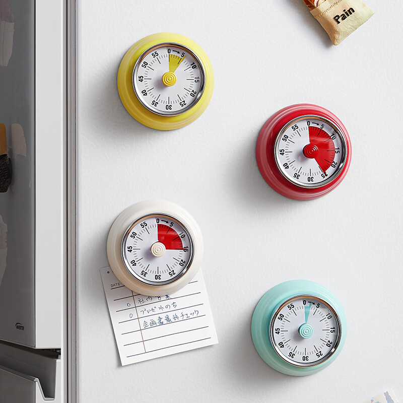 青崎机械计时器厨房做饭定时提醒器可视化时间管理闹钟倒计时磁吸