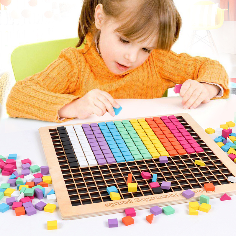 玩具女生6一13儿童趣味块拼图积木女孩早教益智力动脑动手玩具