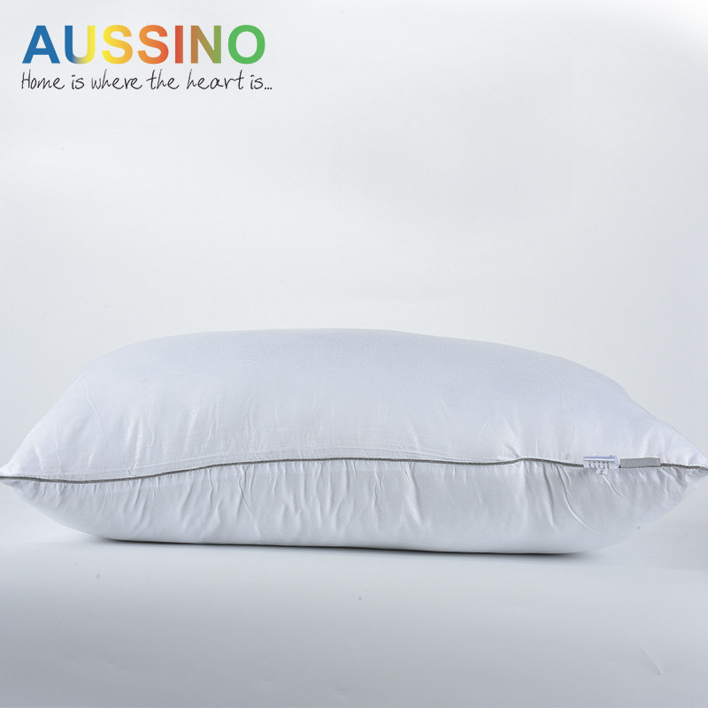 Aussino/澳西奴羽丝绒纤维枕头星级酒店单人枕芯一对装床上用品