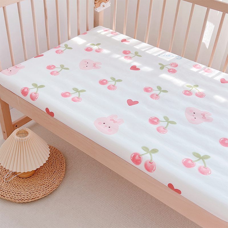 婴儿床床笠纯棉a类新生宝宝床罩幼儿园床垫套儿童拼接床床单定制