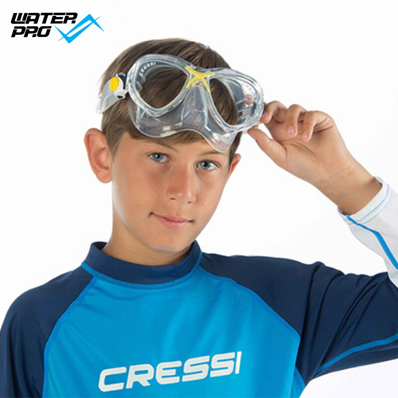 意大利Cressi儿童浮潜深潜游泳三宝潜水装备面镜面罩呼吸管6-13岁