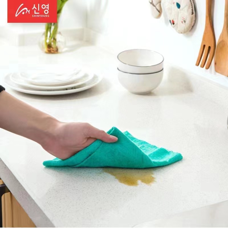 韩国进口信荣厨房洗碗抹布百洁布刷碗布擦桌子吸水不粘油3片装