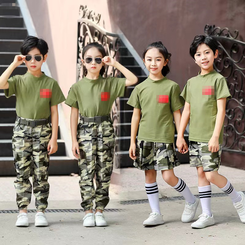 儿童迷彩套装男夏季小学生短袖军训服装幼儿园演出服特种兵夏令营
