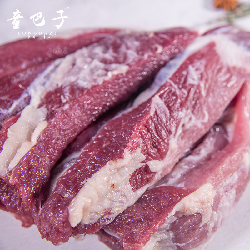 羊肉新鲜现杀5斤羊腿肉烧烤羔羊后腿肉整只西北甘肃祁连山藏羊肉