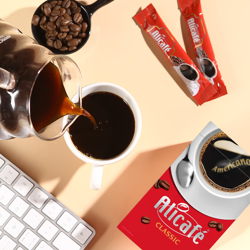 啡特力黑咖啡粉冰美式无蔗糖马来西亚进口速溶黑咖啡15条提升醒脑