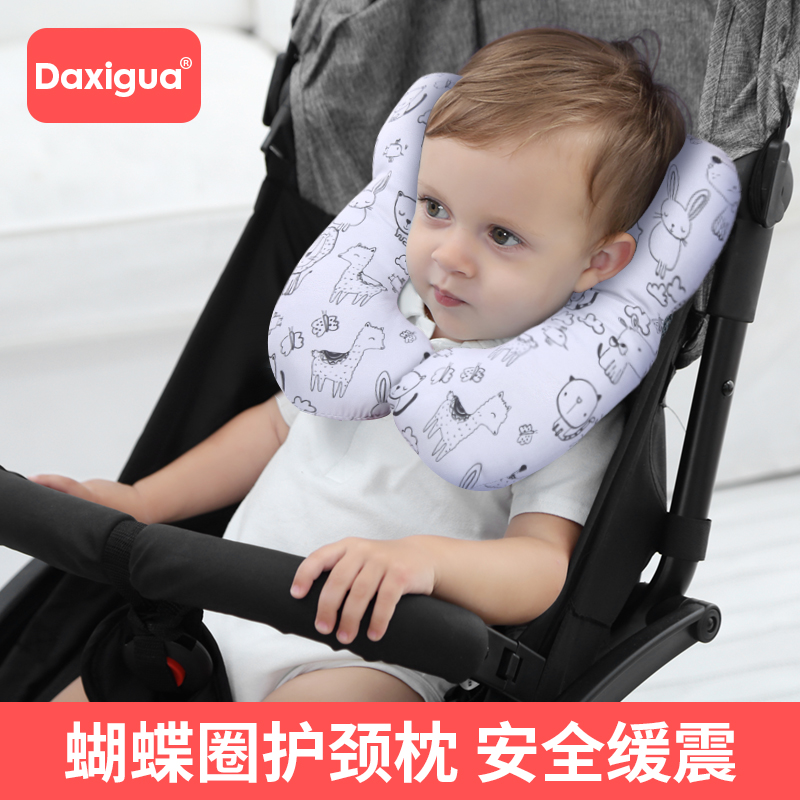 婴儿推车儿童汽车安全座椅护头枕U型枕护颈枕旅行睡觉可水洗枕头