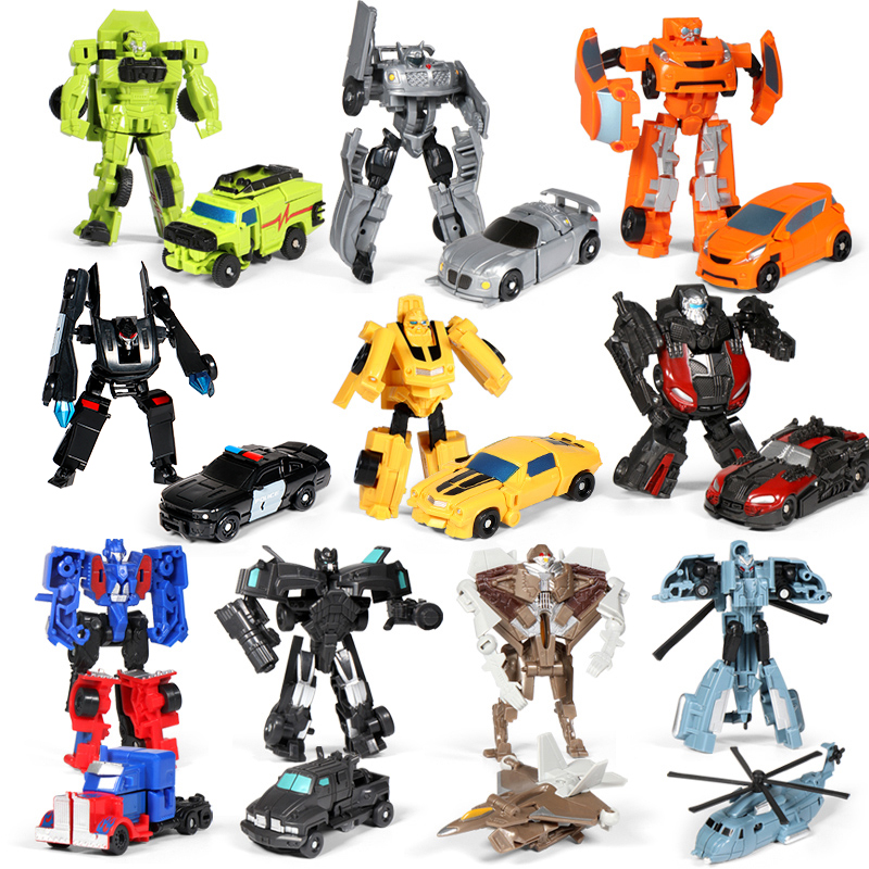 新款变形玩具男童机器人迷你小汽车人小型大全套金刚模型套装男孩