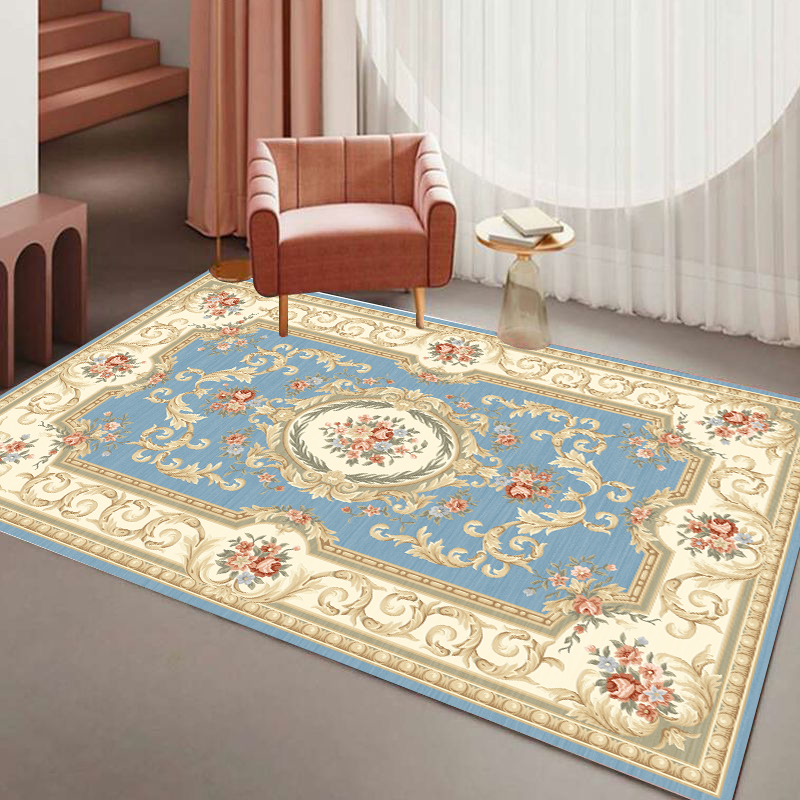 欧美式客厅地毯现代轻奢沙发茶几毯家用卧室床边网红满铺地垫定制