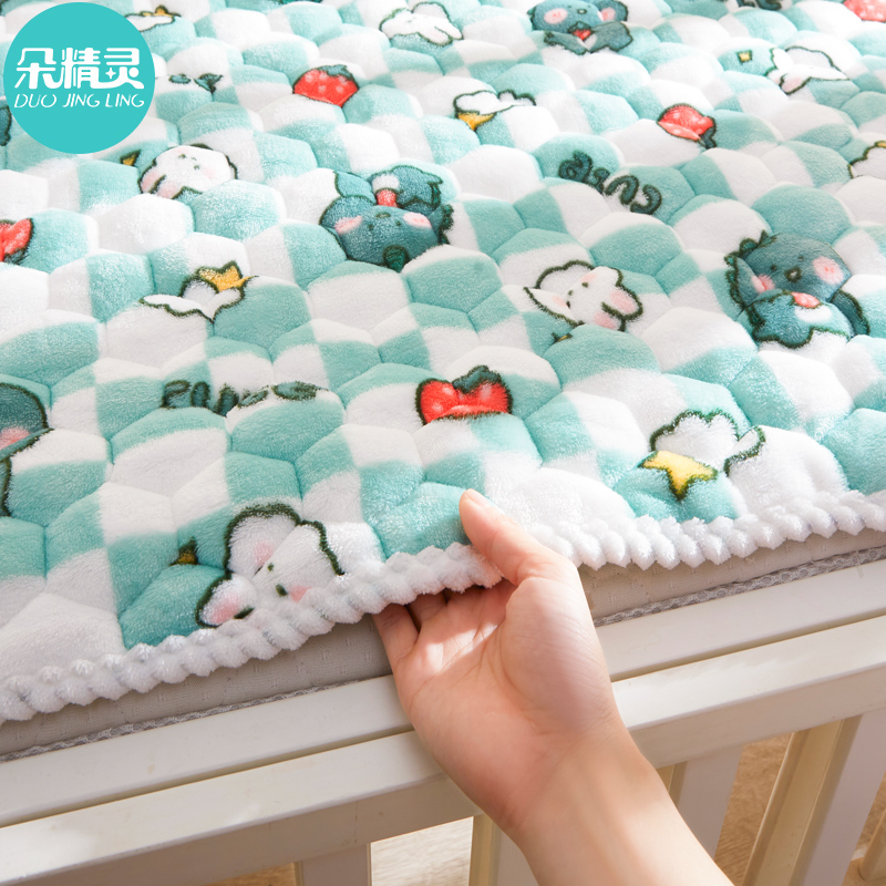 婴儿床单a类加绒夹棉幼儿园宝宝拼接床床笠床品床垫套罩床盖定制