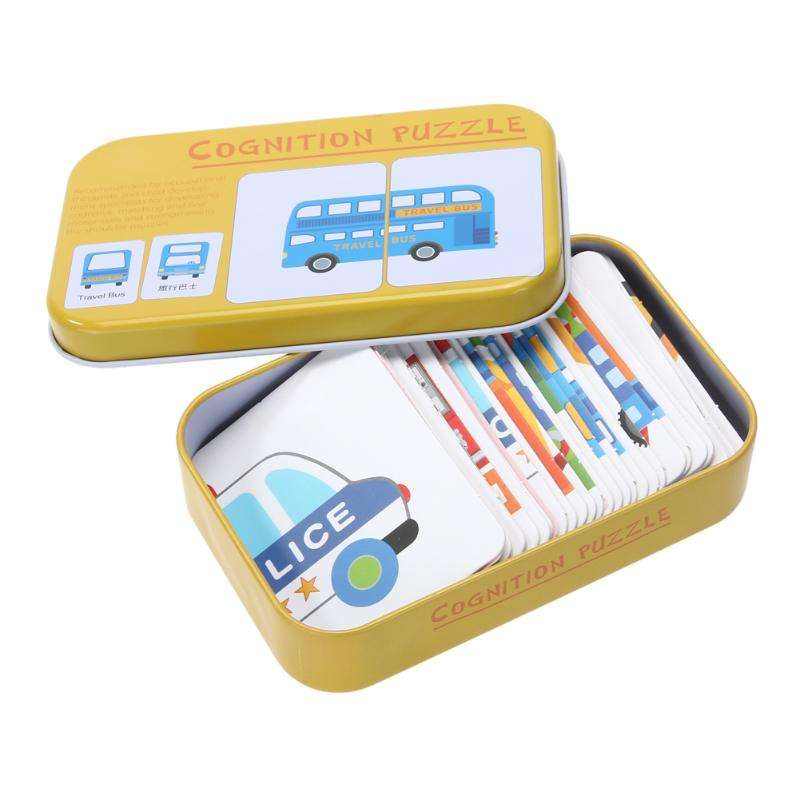Baby Kids Cognition Pu aleszToys Toddler IroPn Box Cards Mzt