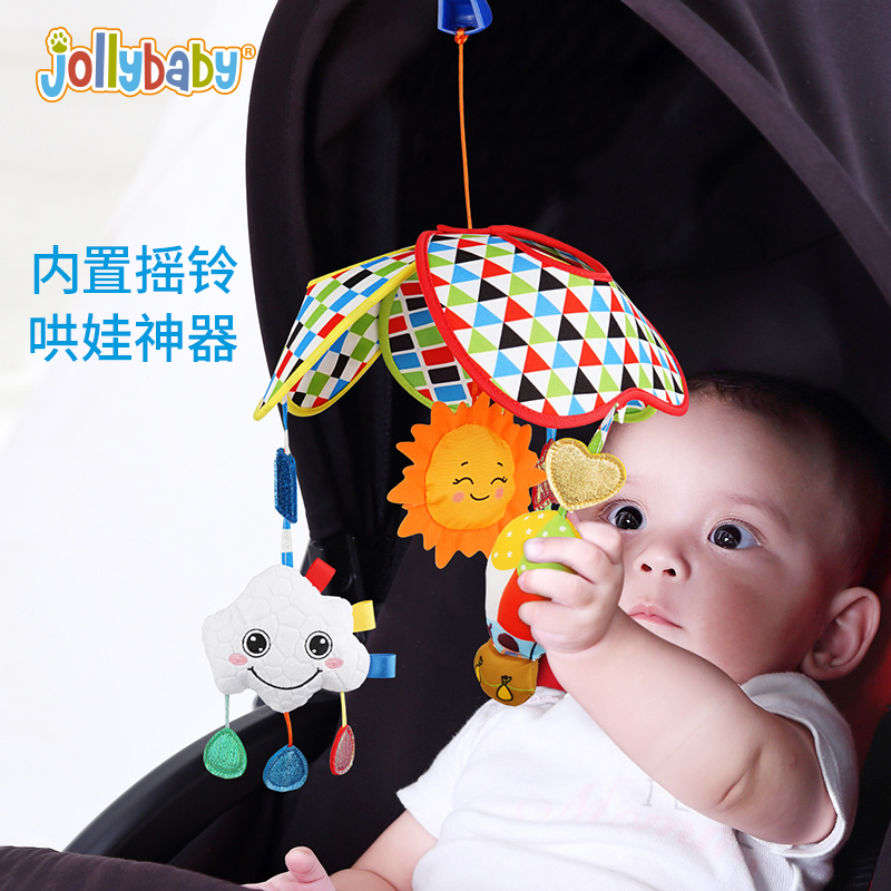 jollybaby云朵车挂新生儿推车挂件婴儿车床摇铃0-1岁益智车载玩具