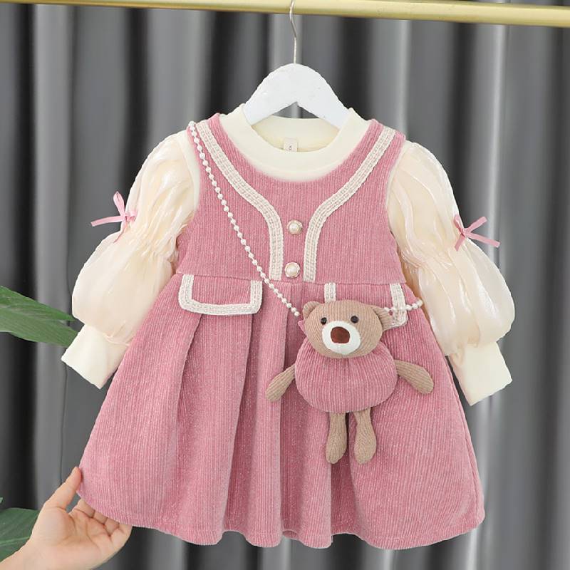 婴儿衣服超洋气加绒公主裙时髦保暖拜年服套装1一2岁女宝宝秋冬装