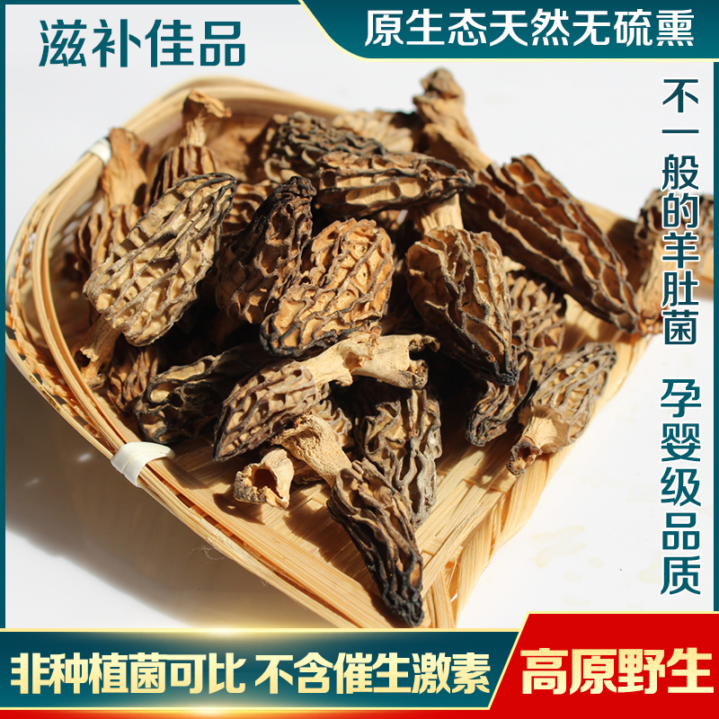 甘南羊肚菌干货野生特级羊肚菇100g非500g新鲜菇类火锅煲汤食用菌