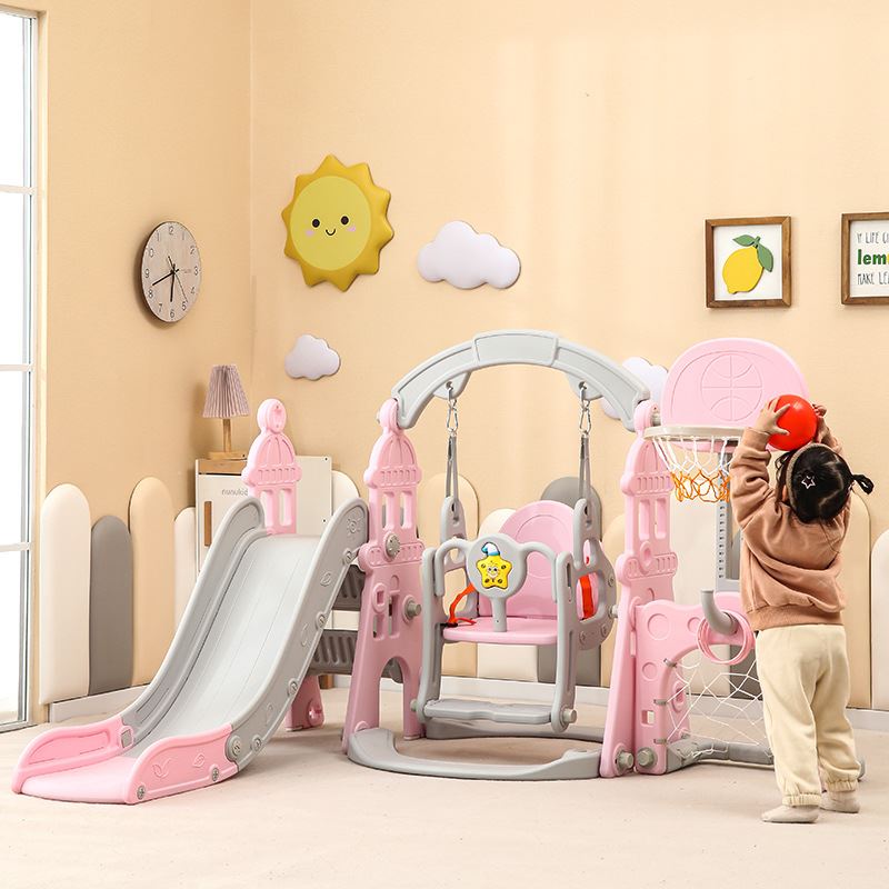 儿童滑滑梯秋千多合一组合小型室内E家用幼儿园宝宝小孩游乐场玩