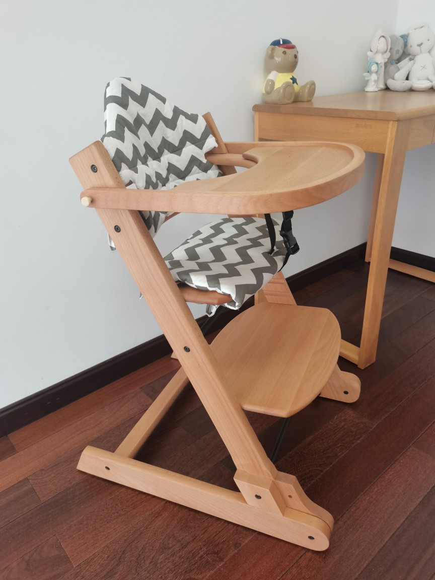 婴儿全实木宝宝成长餐椅婴儿辅食椅学习椅德国进口榉木尚木生活