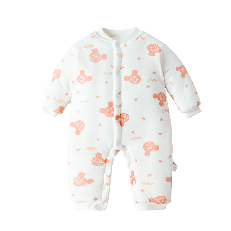 0一3月新生婴儿衣服秋冬季连体衣兔年宝宝保暖棉衣套装外出服抱衣