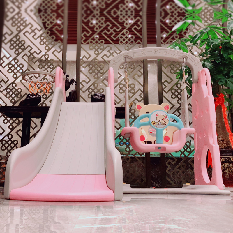 速发滑滑梯儿童室内家用宝宝滑梯秋千组合三合一幼儿园小型游乐园