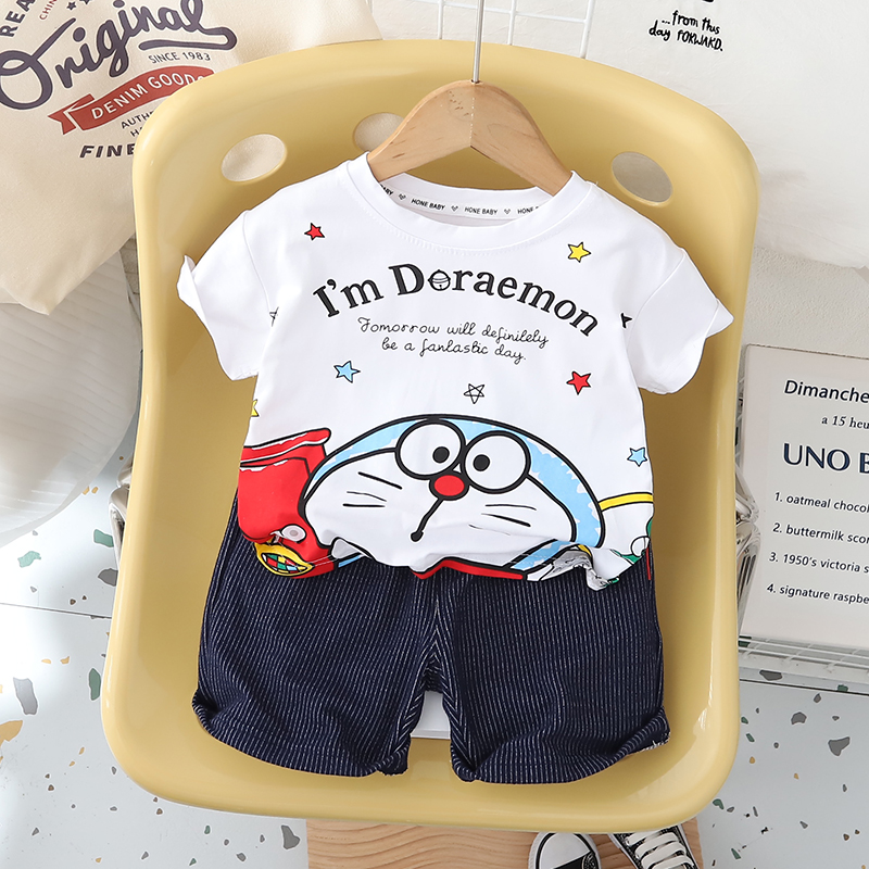 男宝宝夏装套装0-1岁儿童装网红2男小童6个月婴儿衣服3洋气4韩版5