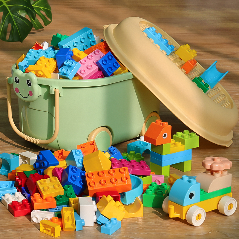 积木拼装益智玩具大颗粒滑道宝宝益智动脑大块拼图3到6岁男孩女孩